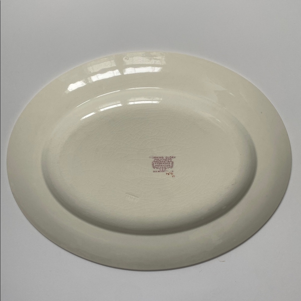 Vintage Wedgwood Patrician Oval Serving Morning Glory Large Platter 14” - Picture 3 of 10